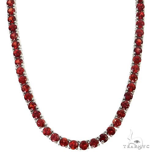 Red Sapphire Tennis Chain 69034 - Image 1