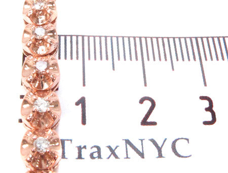 10K Rose Gold Pink and White Color Diamond Chain 40 Inches 6mm, photo 10 of 10