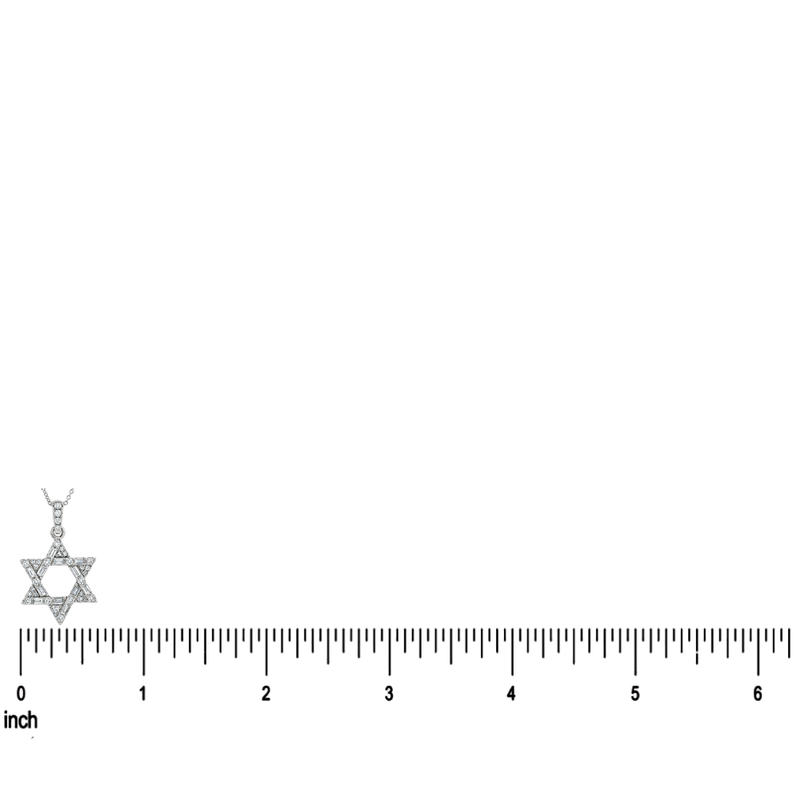Rotated Radiance David Star Necklace in 14K gold, view 6