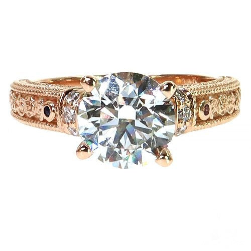 Round Cut Diamond Engagement Ring 68659 - Image 1
