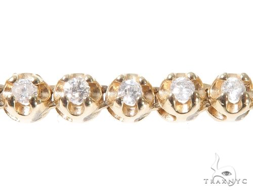 14K Gold Round Cut Prong Diamond Chain 22 Inches 4mm, photo 4 of 9