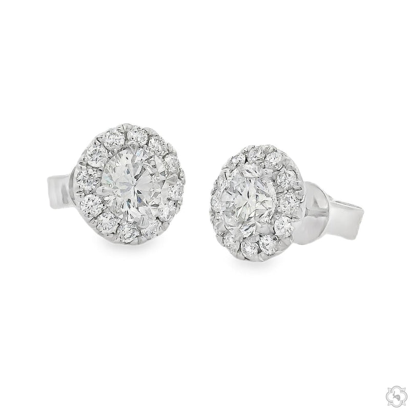 18K Gold Round Lab-Grown Diamond Studs, photo 3 of 6