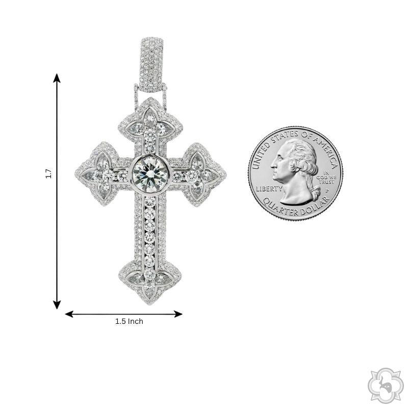 10K Gold Royal Cross Pendant, photo 8 of 8