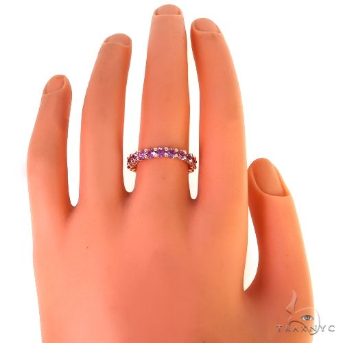 Royal Pink Sapphire Eternity Ring 67902 - Image 4
