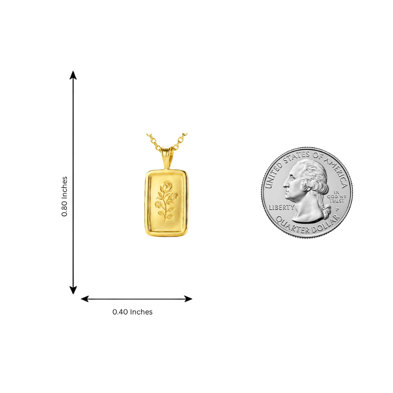 Royal Mint Rose Set in 14K gold, view 7