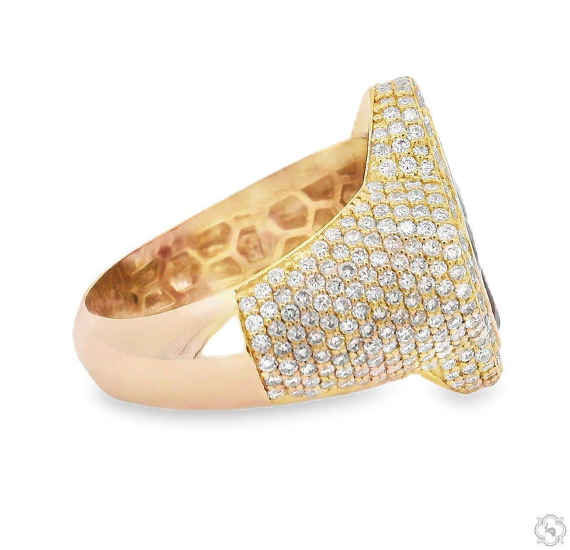 10K Gold Ruby Clover Diamond Ring, photo 4 of 7