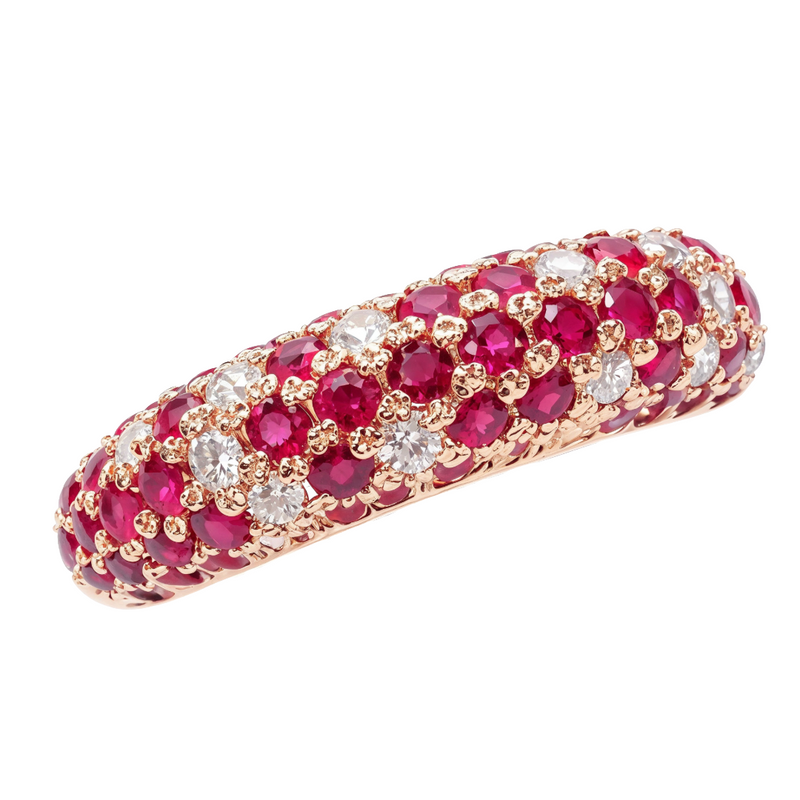 Ruby Diamond Anniversary/Fashion Ring in 18K gold, view 3