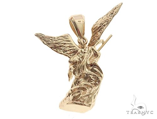 14K Gold Saint Michael Pendant, photo 3 of 7