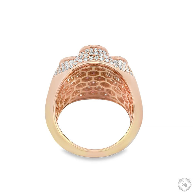 14K Gold Sapphire Cross Diamond Ring, photo 6 of 7