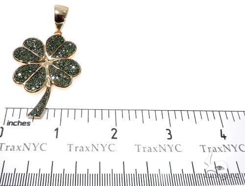 14K Gold Shamrrock Clover Pendant Saint Patrick's Day, photo 7 of 7