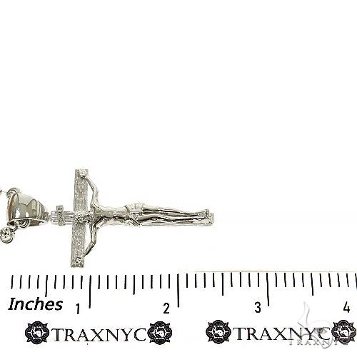 Silver Crucifix Jesus Cross Pendant Moon Chain Set, photo 7 of 9