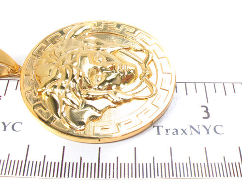 Gold Plated 925.Silver Medusa Head Pendant, photo 6 of 7