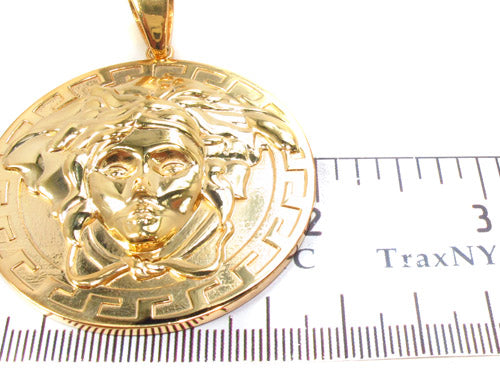 Gold Plated 925.Silver Medusa Head Pendant, photo 7 of 7