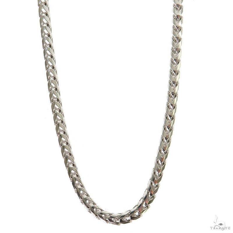 .925 Sterling Silver Hollow Franco Link Chain 4.5mm