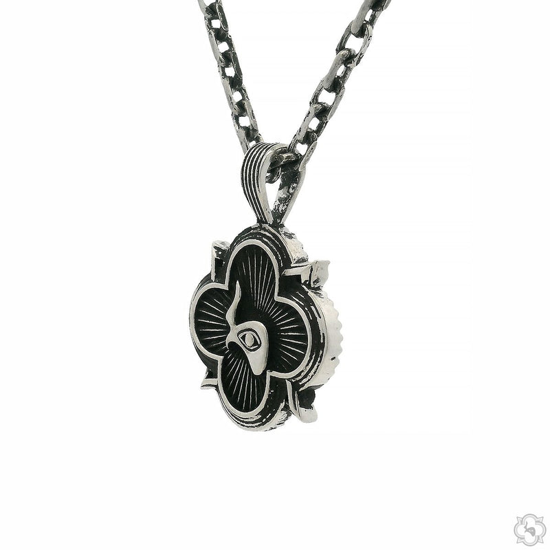 Silver TraxNYC Logo Antiqued Finish Pendant Set With Cable Chain - Limited Edition, photo 3 of 10