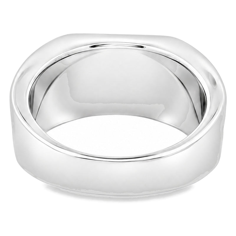 Silver Prong Diamond Square Top Band, view 4