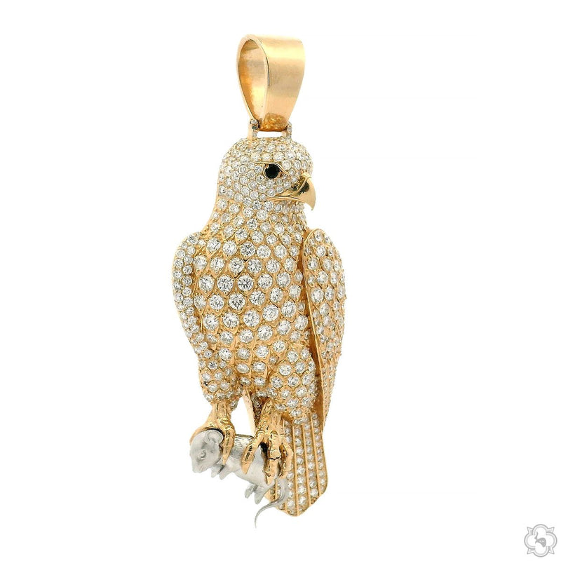 10K Gold Sky Killer Hawk Diamond Pendant, photo 2 of 9