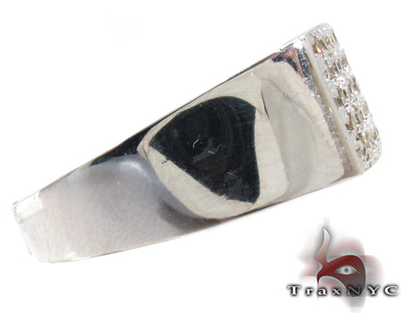 Slim Mens Silver Prong Ring, photo 4 of 7
