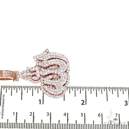 14K Gold Small Diamond Allah Pendant, photo 6 of 6