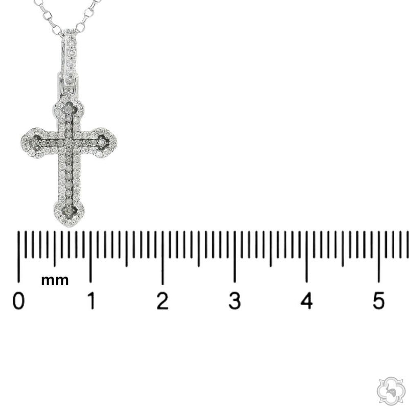 10K Gold Small Diamond Cross Pendant Set, photo 5 of 7