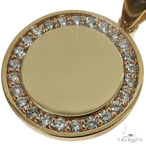 14K Gold Small Diamond Frame Pendant, photo 3 of 6