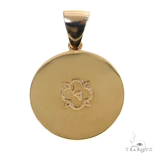 14K Gold Small Diamond Frame Pendant, photo 4 of 6