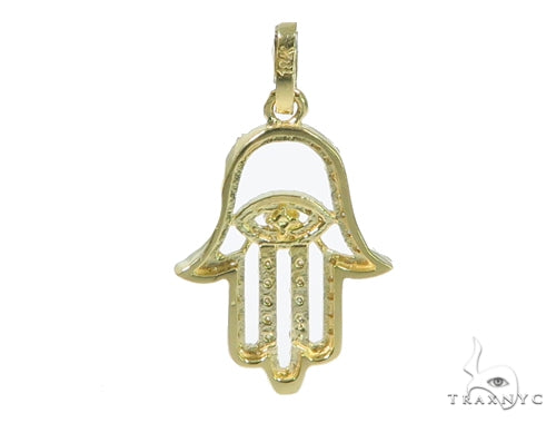 18K Gold Small Hamsa Pendant, photo 5 of 8