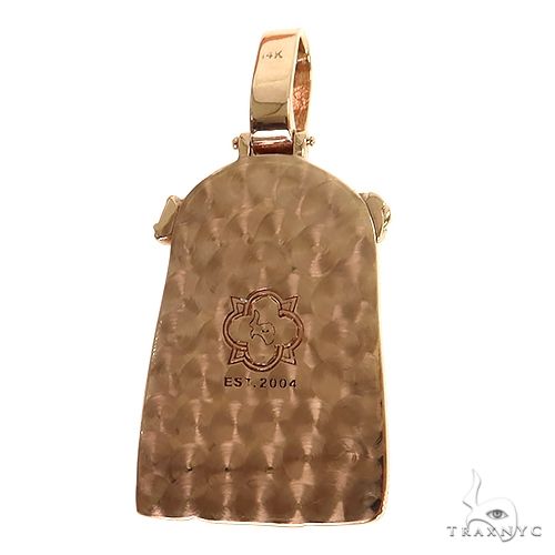14K Gold Small Size Jesus Diamond Pendant, photo 4 of 7