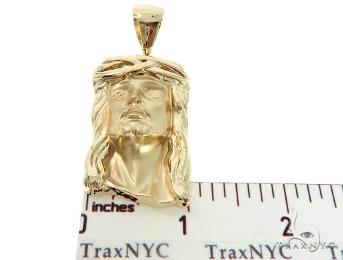 Solid 14K Gold Jesus Pendant, photo 7 of 7