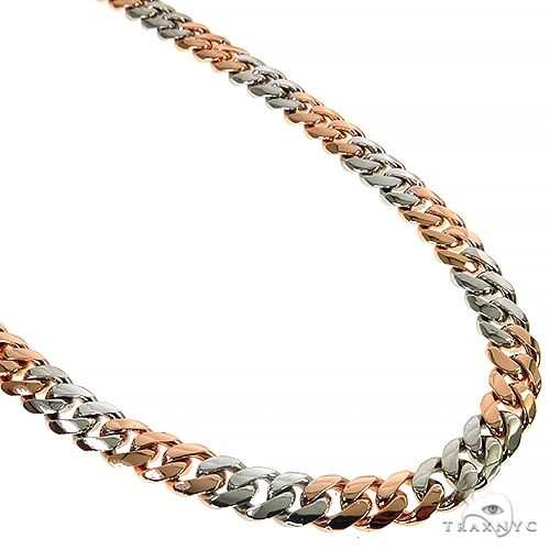Two-tone 10K gold Miami Cuban chain, 8.1mm wide, 22 inches long
