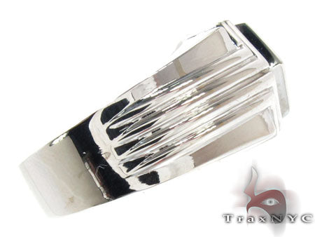 14K White Gold Mens Solitaire XL Ring, photo 4 of 7