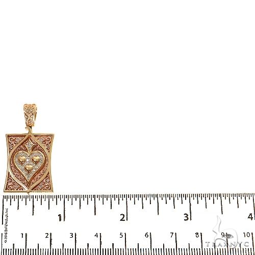 14K Gold Spade Card Diamond Pendant, photo 5 of 7