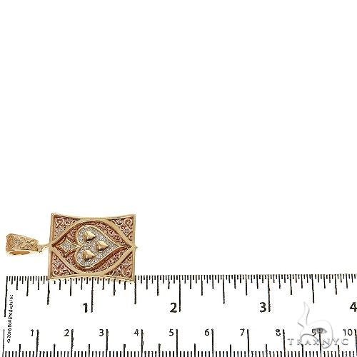 14K Gold Spade Card Diamond Pendant, photo 6 of 7