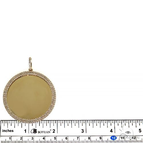 14K Gold Sparkling Memories 2 Row Diamond Photo Pendant, photo 4 of 6
