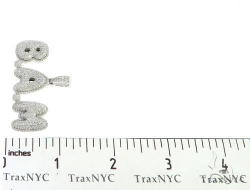 Special Custom White Gold Iced Out Diamond BAM Name Pendant 65249 - Image 7