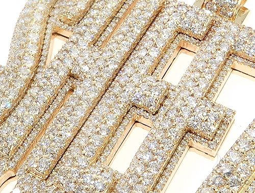Special Custom Yellow Gold Name Pendant Sheezy with Drip-Prong Set 65254 - Image 5