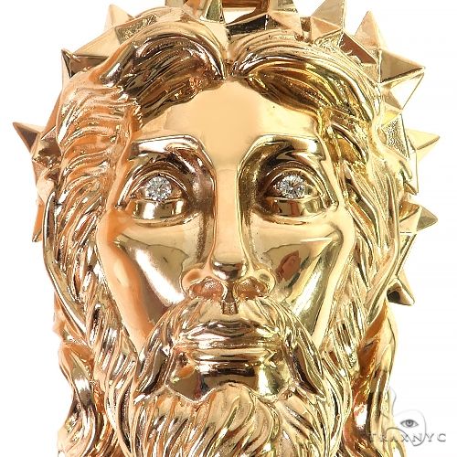 Spikes Crown Jesus Head Pendant Large 69148 - Image 5