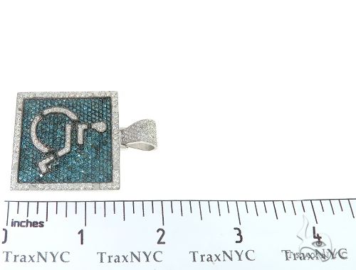 Square Handicap Diamond Pendant 65495 - Image 7