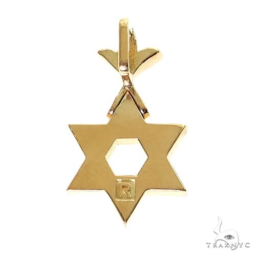 18K Gold Star Of David Pendant Mini, photo 4 of 7