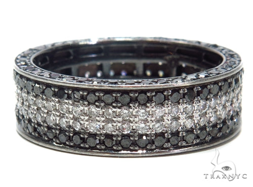 10K Gold 3.5 Ctw Diamond Stripes Ring 2, view 5