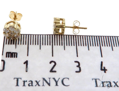 14K Gold Stud Diamond Earrings, photo 5 of 5
