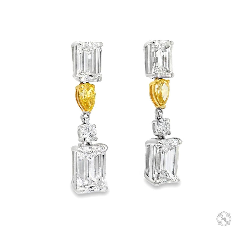Sunlit Elegance Diamond Drop Earrings 70551 - Image 2