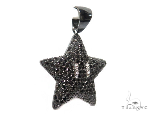 10K Gold Super Mario Bros Star Black Color, view 2