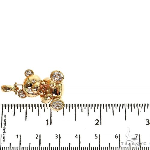 14K Gold Heavy Trax Teddy Bear Diamond Pendant, photo 6 of 6