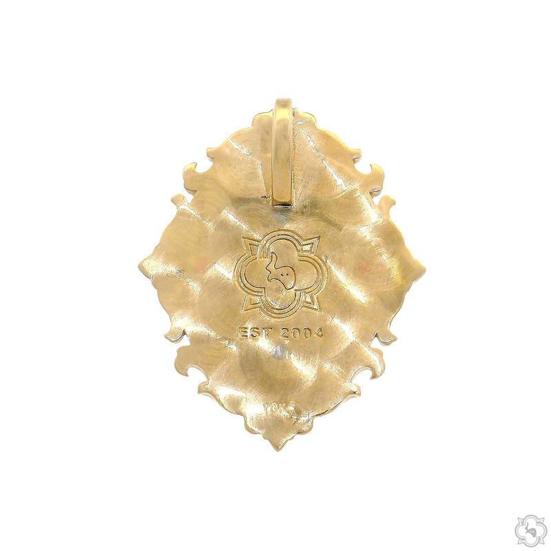 The Baroque Motif Skull Pendant in 14K Gold, photo 5 of 8