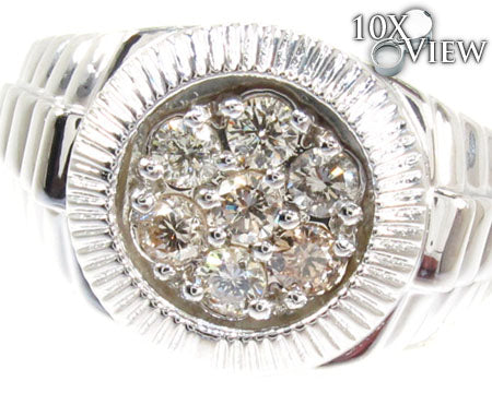 Silver Timepiece Solitaire Ring, photo 3 of 7