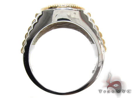 14K Two-Tone Gold 0.7 Ctw Diamond Timepiece Solitaire Ring, view 5