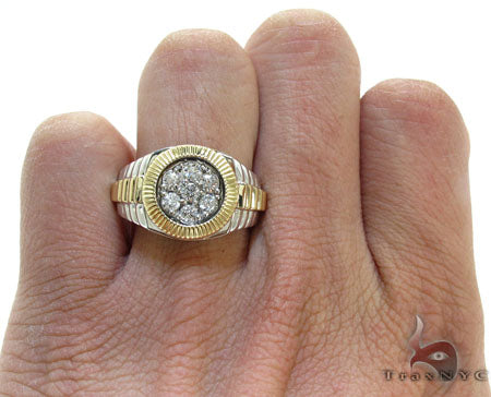 14K Two-Tone Gold 0.7 Ctw Diamond Timepiece Solitaire Ring, view 7