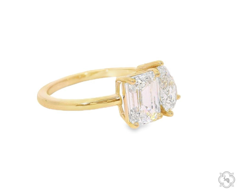 14K Gold Toi et Moi Lab-Grown Diamond Ring, photo 2 of 5