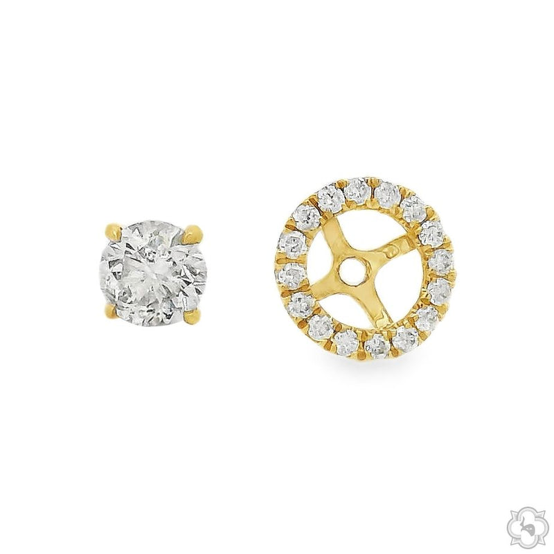 18K Gold Transform Halo Diamond Studs Small, photo 3 of 11